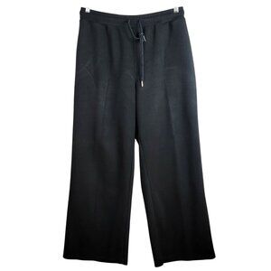 Caracilia Women Pull On Pants Black XL Drawstring Pocket Flare Leg Lounge Casual